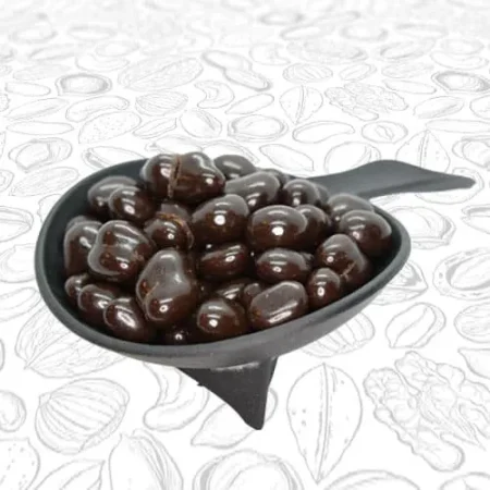 Cucharón con maní bañado en chocolate bitter 63% cacao