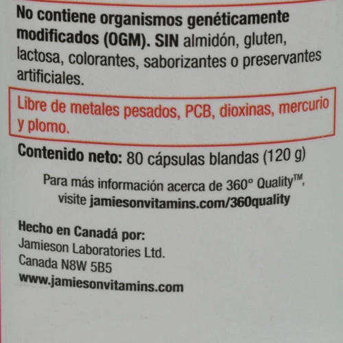 Omega 3 de 600mg (80 cápsulas) - Imagen 2