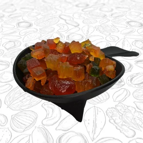 Fruta confitada con marrasquino